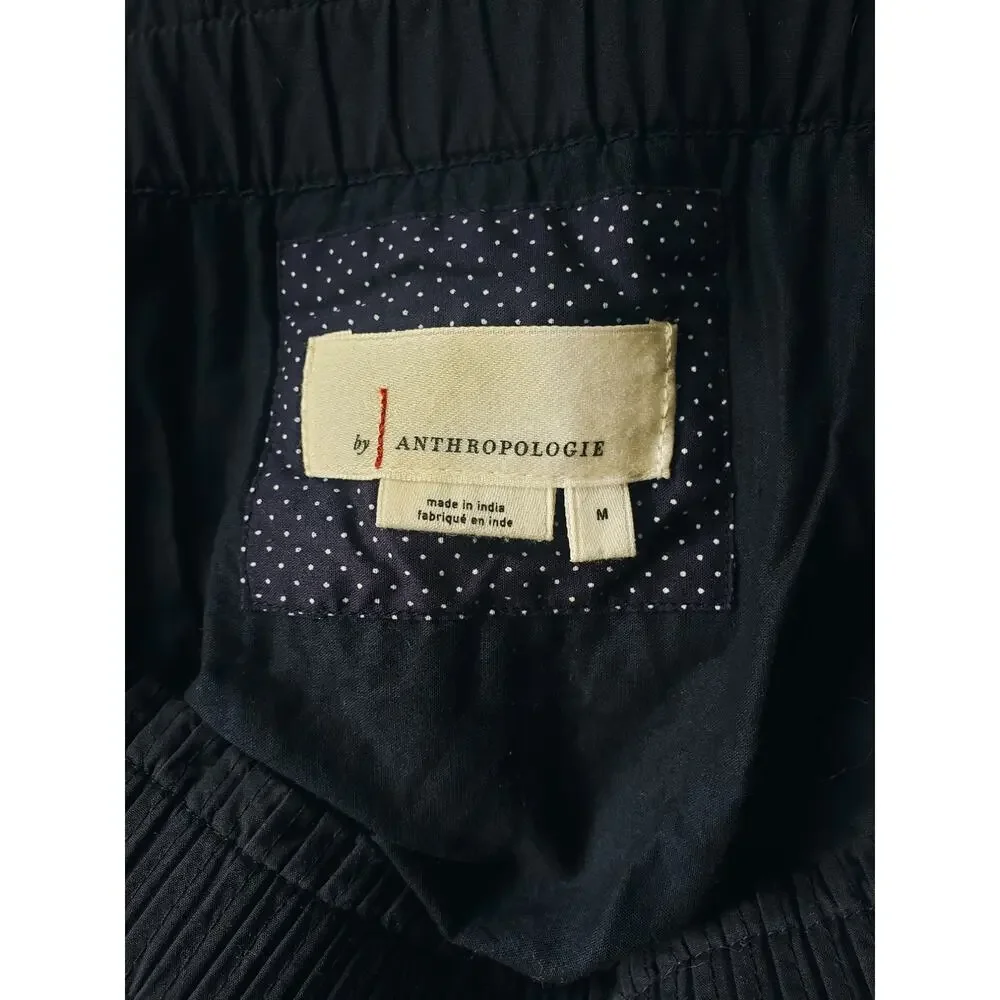 Anthropologie Eula Pintucked Drop Waist Mini Skirt Blue Size Medium